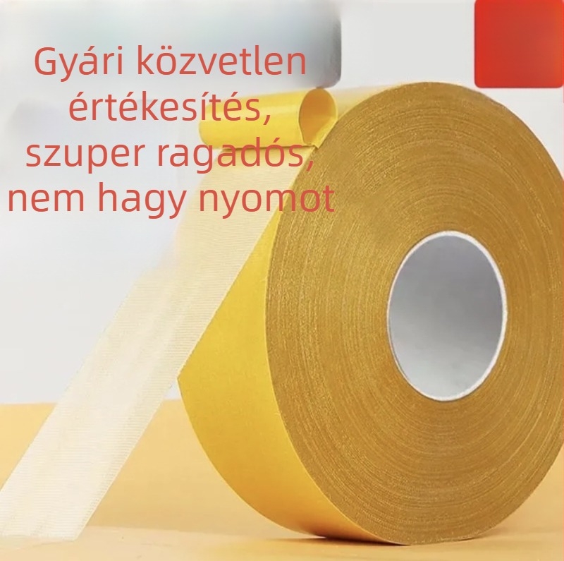 Dupla oldalú ragasztószalag hálós alapú, erős és átlátszó, nyom nélkül a dugaszoló egységek és esküvői szőnyegek rögzítésére, csúszásmentes ragasztó, vízálló hátlappal