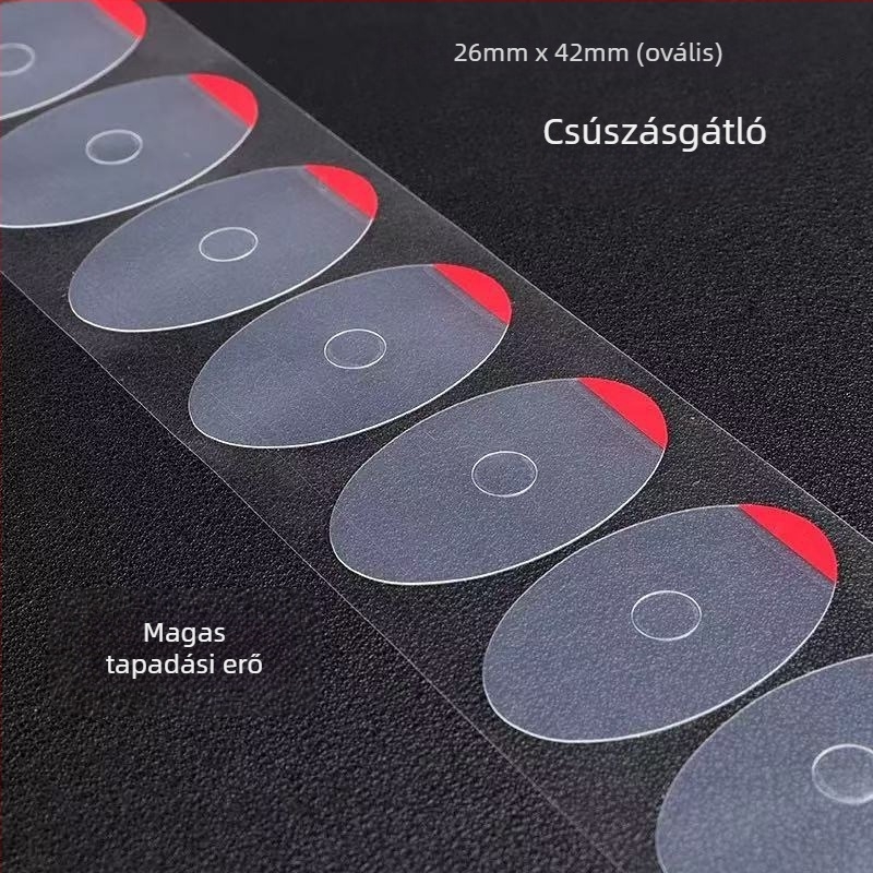 Szemüveg feldolgozásához csúszásmentes ragasztólapok | PET alapanyag, akril ragasztó, 0,08 mm vastagság, 0–130 °C hőmérséklet-ellenállás, nagy tapadás