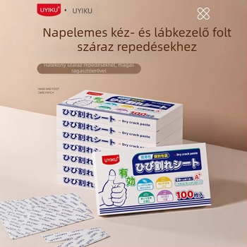 Kéz és láb száraz repedezéseinek tapasz, lélegző, nagy viszkozitású textil tapasz, UYIKU, egyszer használatos, 2 év szavatosság, 3 mm vastagság