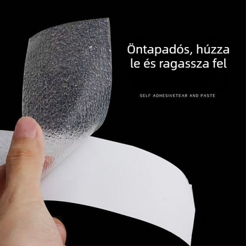 Átlátszó PEVA csúszásgátló szalag fürdőszobába, kádhoz, csempéhez, lépcsőkhöz és padlóhoz; öntapadós, vízálló, PVC hátlap, 0,8 mm vastagság.