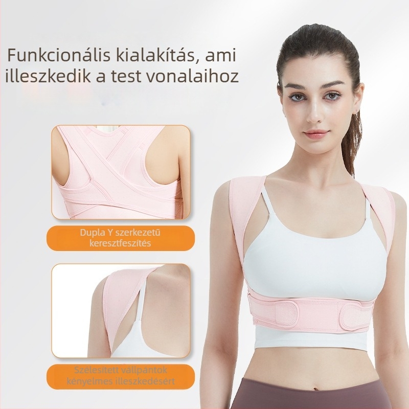 Nyitott vállú testtartás-korrekciós öv, uniszex, Y02 modell, Pulan's, FDA tanúsítvány