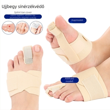 Állítható kompressziós lábujjvédő – Hallux Valgus protektor alumínium lemez tartóval, lábujj elválasztó, márka Shulivan, modell HXB-160