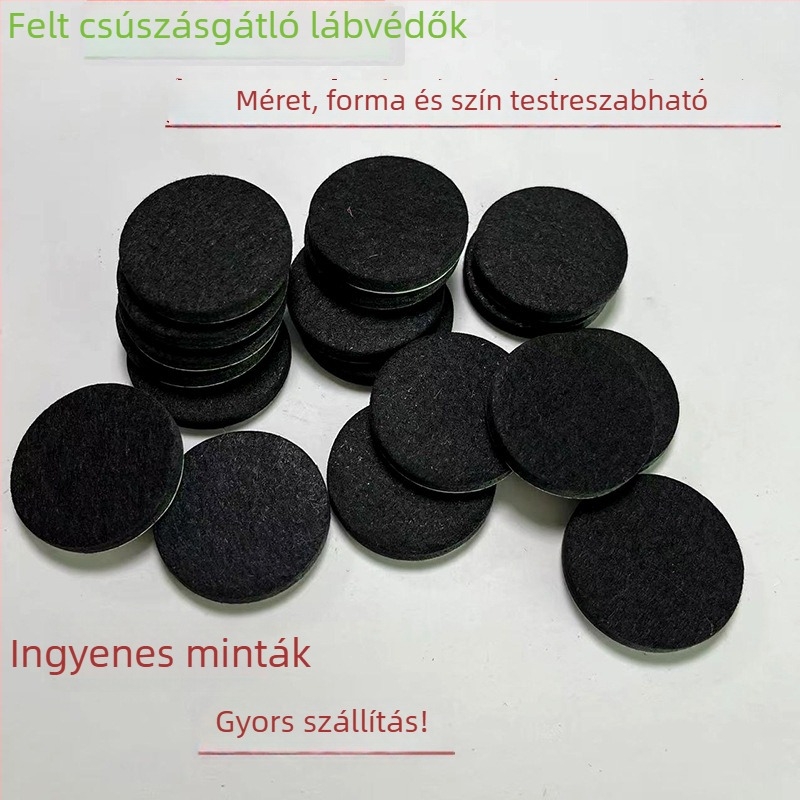 Filcből készült bútorláb párnák – kör alakúak, csúszásmentesek, 1–5 mm vastagságúak, asztalokhoz és székekhez (Márka Xinghai Felt)
