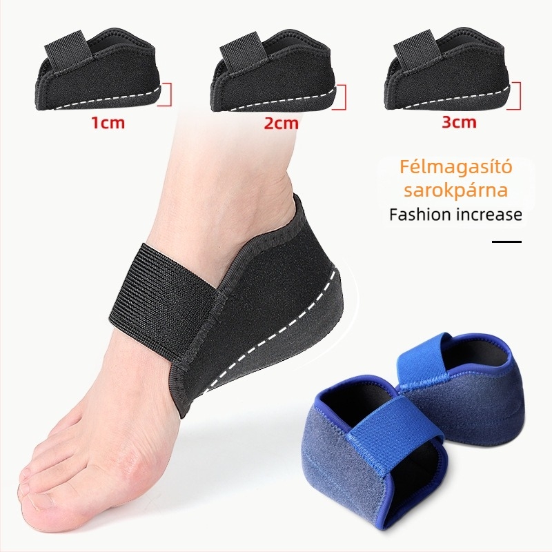 Sarokpad | Magasságot növelő talpbetét ütéscsillapító és csúszásmentes szilikon felülettel; anyagok: szilikon, nylon, elasztikus textil; alkalmas sportcipőkhöz, bőrcipőkhöz, csizmákhoz
