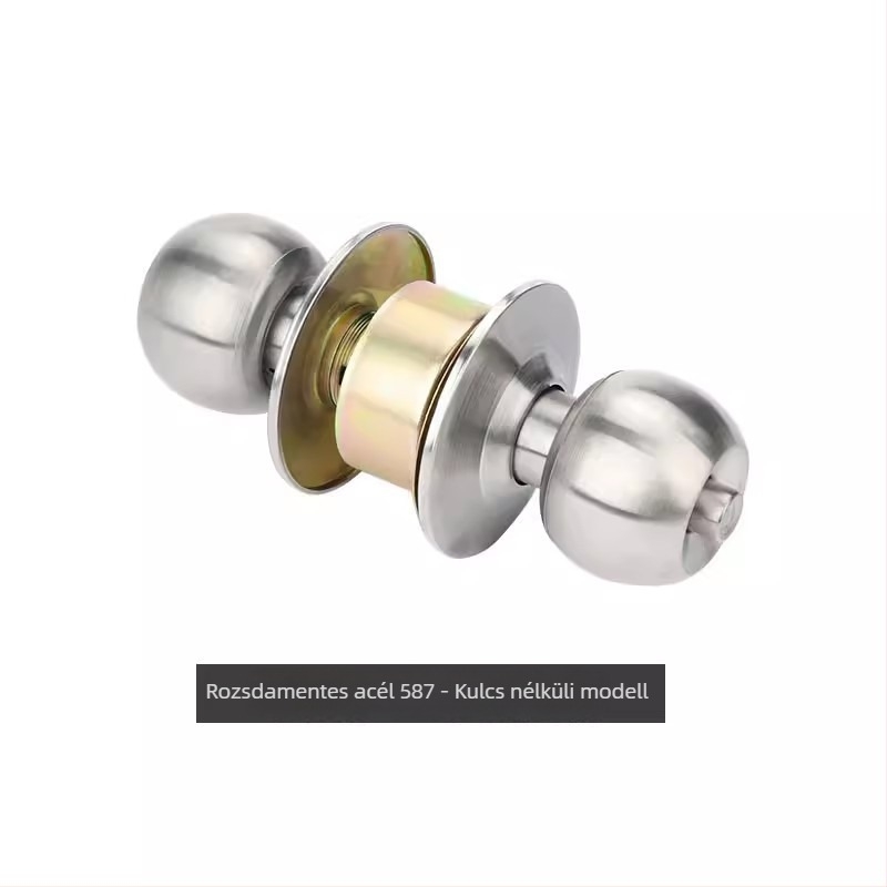 Kulcs nélküli belső ajtó gömb alakú zár, 304 rozsdamentes acél rézmaggal, modell 587/5831, fa ajtókhoz, fürdőszobához és szobákhoz, Le Youjia