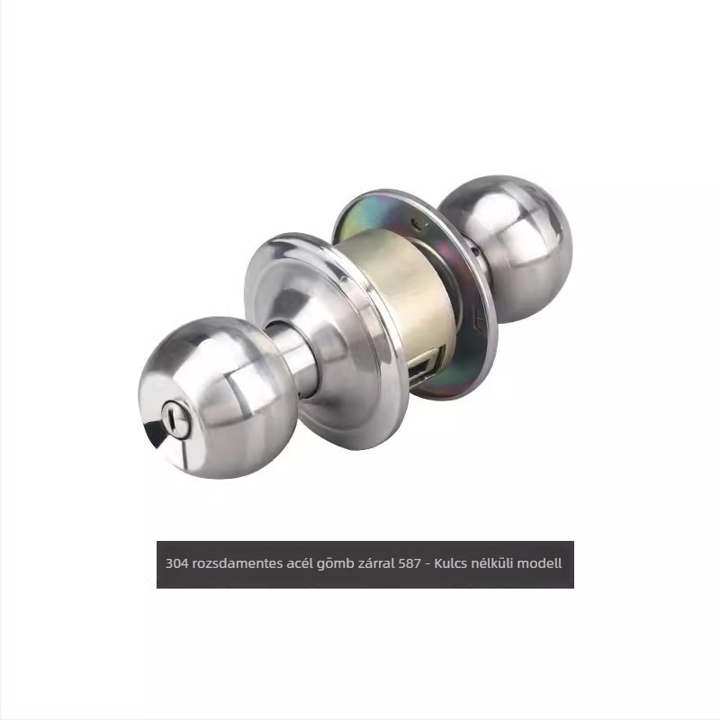Kulcs nélküli belső ajtó gömb alakú zár, 304 rozsdamentes acél rézmaggal, modell 587/5831, fa ajtókhoz, fürdőszobához és szobákhoz, Le Youjia
