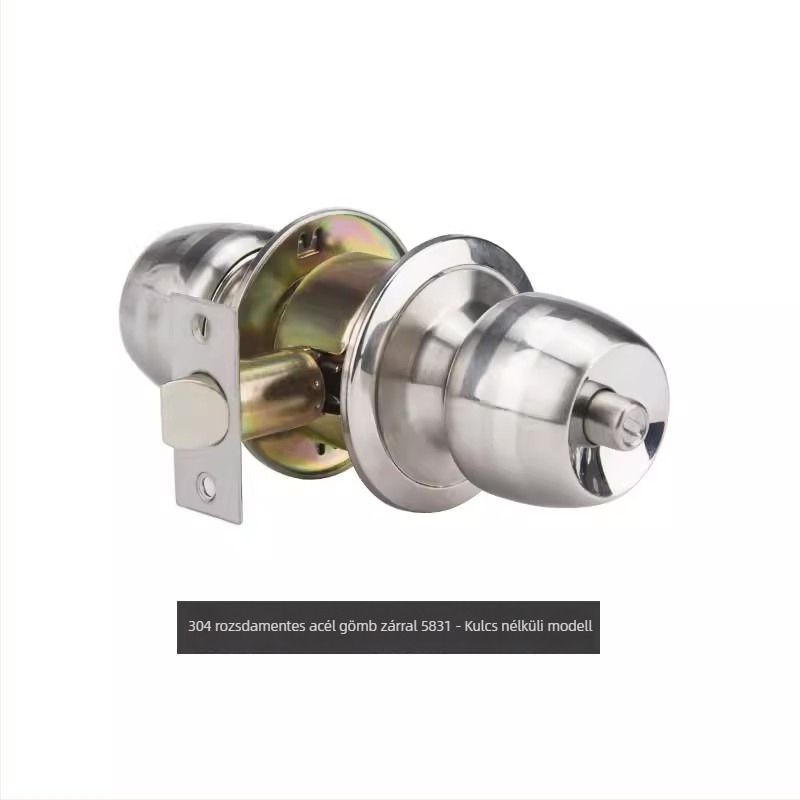 Kulcs nélküli belső ajtó gömb alakú zár, 304 rozsdamentes acél rézmaggal, modell 587/5831, fa ajtókhoz, fürdőszobához és szobákhoz, Le Youjia