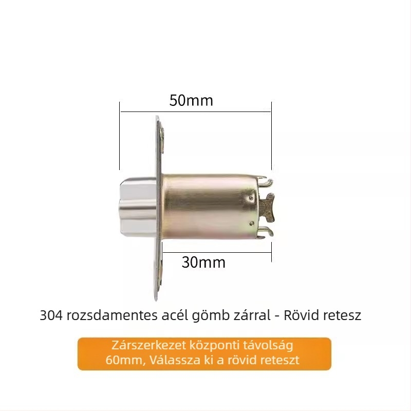 Kulcs nélküli belső ajtó gömb alakú zár, 304 rozsdamentes acél rézmaggal, modell 587/5831, fa ajtókhoz, fürdőszobához és szobákhoz, Le Youjia