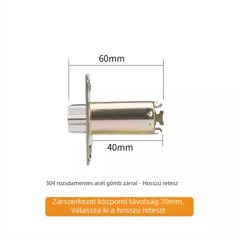 Kulcs nélküli belső ajtó gömb alakú zár, 304 rozsdamentes acél rézmaggal, modell 587/5831, fa ajtókhoz, fürdőszobához és szobákhoz, Le Youjia