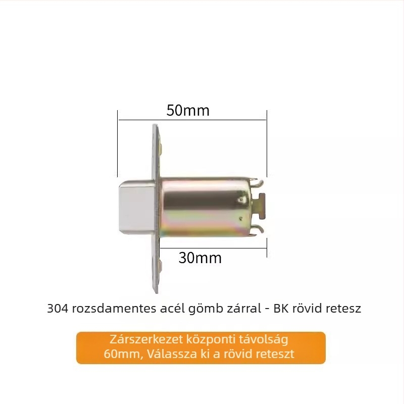 Kulcs nélküli belső ajtó gömb alakú zár, 304 rozsdamentes acél rézmaggal, modell 587/5831, fa ajtókhoz, fürdőszobához és szobákhoz, Le Youjia