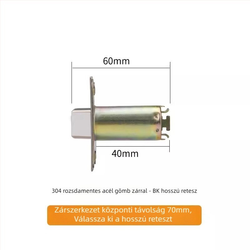 Kulcs nélküli belső ajtó gömb alakú zár, 304 rozsdamentes acél rézmaggal, modell 587/5831, fa ajtókhoz, fürdőszobához és szobákhoz, Le Youjia