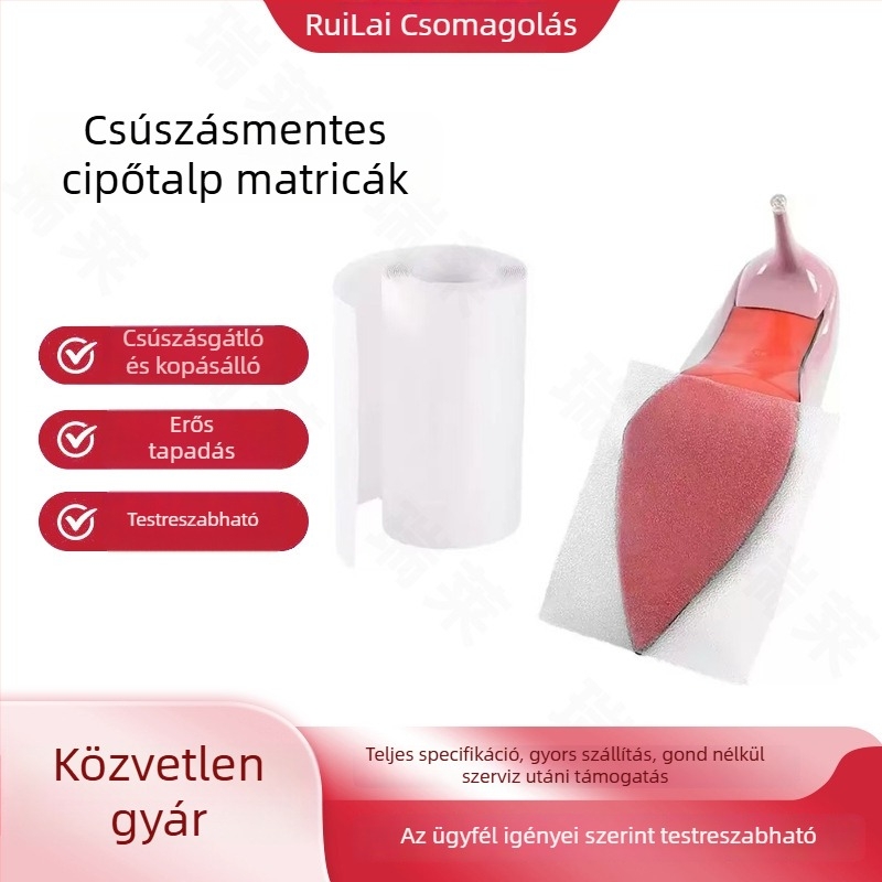 RL330105 Előre talpat védő csúszásmentes ragasztófilm – PEVA fólia cipőhöz, lapos és magas sarkú, kopásálló lychee mintázat