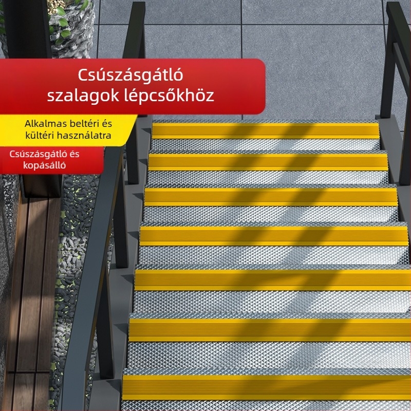 Mileqi lépcső antiforgalo szalagok PVC-hez, óvodai padlókhoz, ferde lépcsők, kopásálló, 1 m hosszú