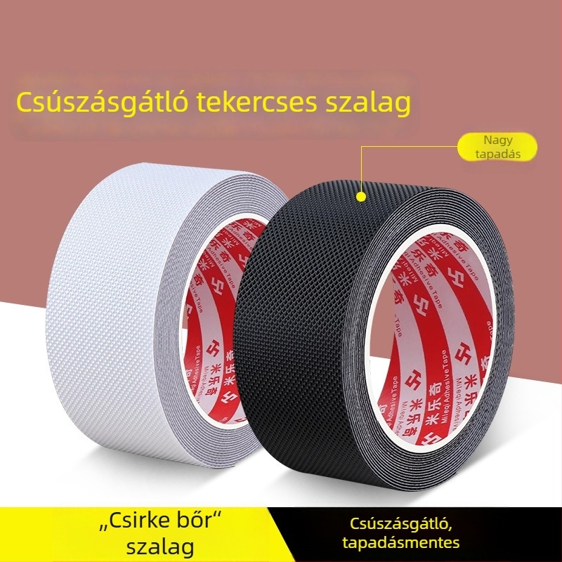 Mileqi gyémánt mintás kopásálló gumi szállítószalag javítócsík, csúszásmentes felület (szélesség 25/50/100 mm, hossz 1/2/5 m)
