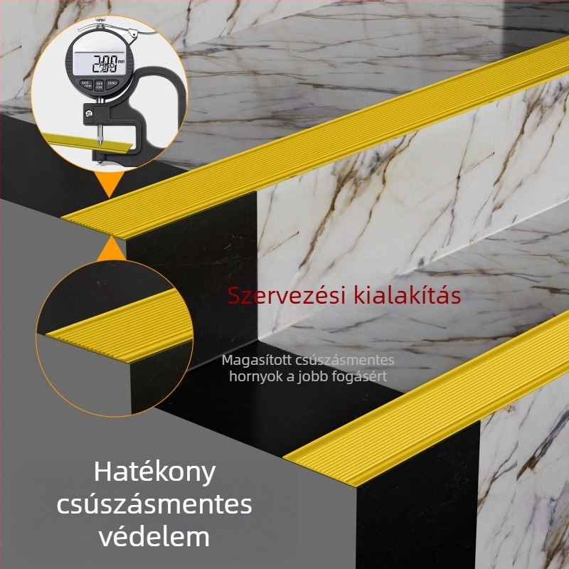 PVC lépcső anti-slip csík, öntapadó, vízálló és kopásálló, 1 m hosszú