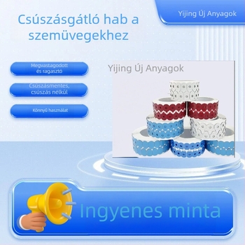 Szemüveghez való habos anti-slip ragasztó akril ragasztóval, buborékos alap, 0,8–0,9 mm vastagság, -20–80 °C tartomány