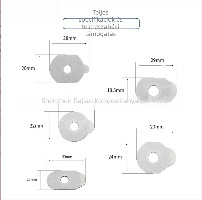 Szemüveghez való habos anti-slip ragasztó akril ragasztóval, buborékos alap, 0,8–0,9 mm vastagság, -20–80 °C tartomány