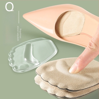 Szilikon előtalp párna magas sarkú cipőkhöz – fájdalomcsillapító, csúszásmentes talp, kompatibilis bőr cipőkkel, szandálokkal és másokkal; nyár, tavasz, ősz