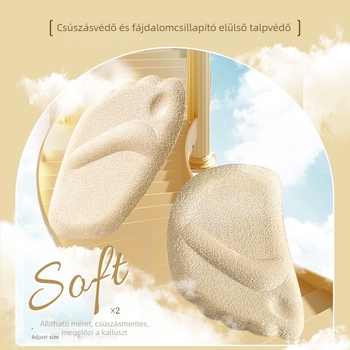 Szilikon előtalp párna magas sarkú cipőkhöz – fájdalomcsillapító, csúszásmentes talp, kompatibilis bőr cipőkkel, szandálokkal és másokkal; nyár, tavasz, ősz