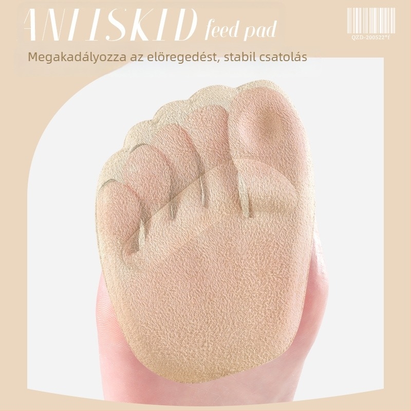 Szilikon előtalp párna magas sarkú cipőkhöz – fájdalomcsillapító, csúszásmentes talp, kompatibilis bőr cipőkkel, szandálokkal és másokkal; nyár, tavasz, ősz