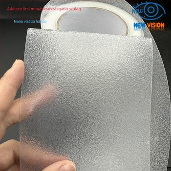 PEVA csúszásmentes szalag, akril ragasztó hátoldallal, egyoldalas, 1 mm vastagságú, vízálló, fürdőszobába és irodába