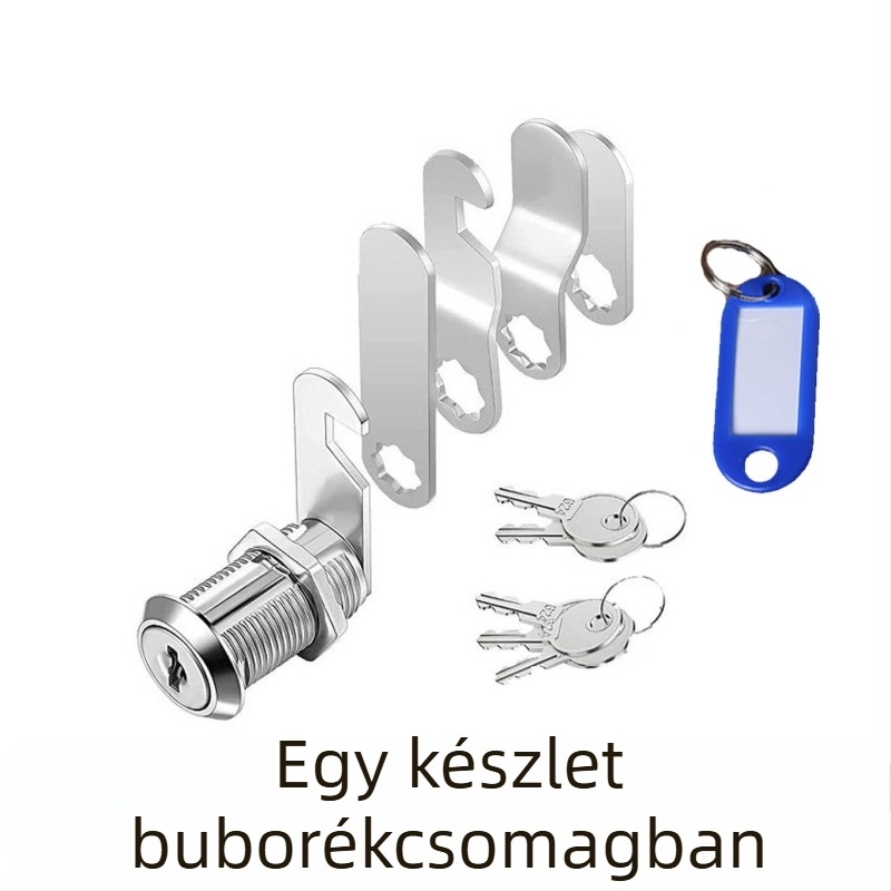 RV szekrényzár forgó nyelvvel, cinkötvözet ház, 5 darabos készlet 5 kulccsal, modell 103-16, Jia Yang