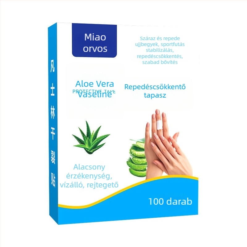 Kéz- és láb tapasz Aloe Vera és vazelin — megelőzi a száradást; Anyag: nem szövött textília; Vastagság: 0.12