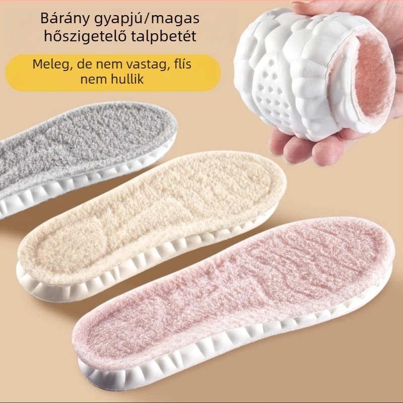 Meleg masszázs talpbetét – EVA, plüss melegség, teljes talpbetét, uniszex, téli használat