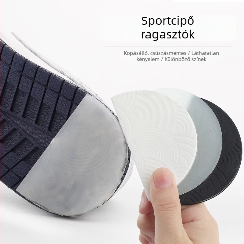 Teniszcipő sarka anti-slip matricák, kopásállóak, öntapadóak, gumiból, vastagított talpvédelmet