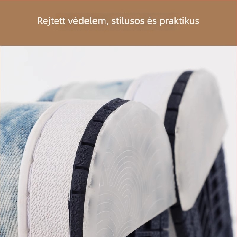 Teniszcipő sarka anti-slip matricák, kopásállóak, öntapadóak, gumiból, vastagított talpvédelmet