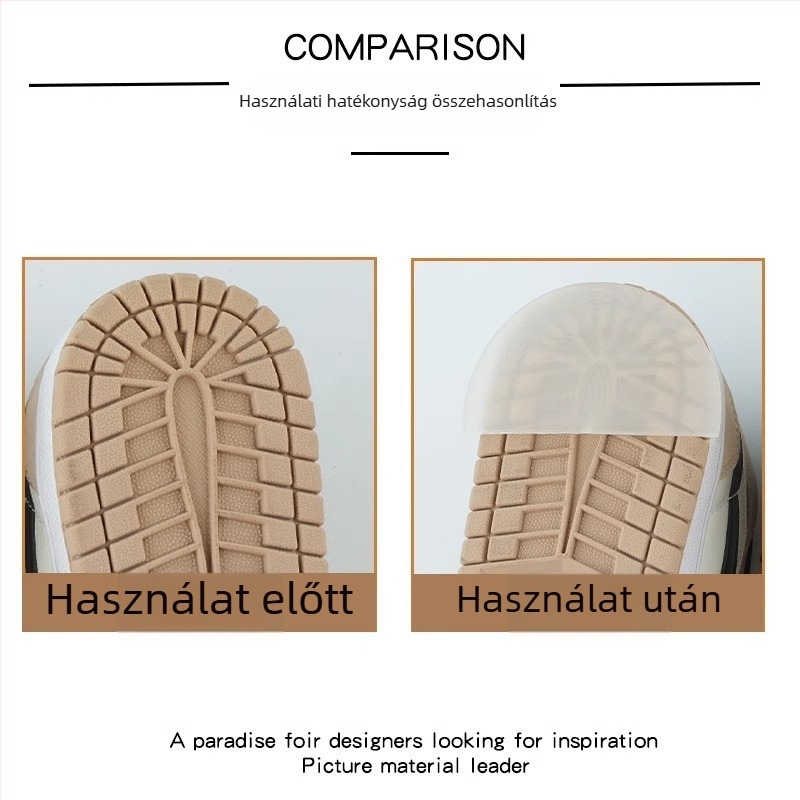 Teniszcipő sarka anti-slip matricák, kopásállóak, öntapadóak, gumiból, vastagított talpvédelmet