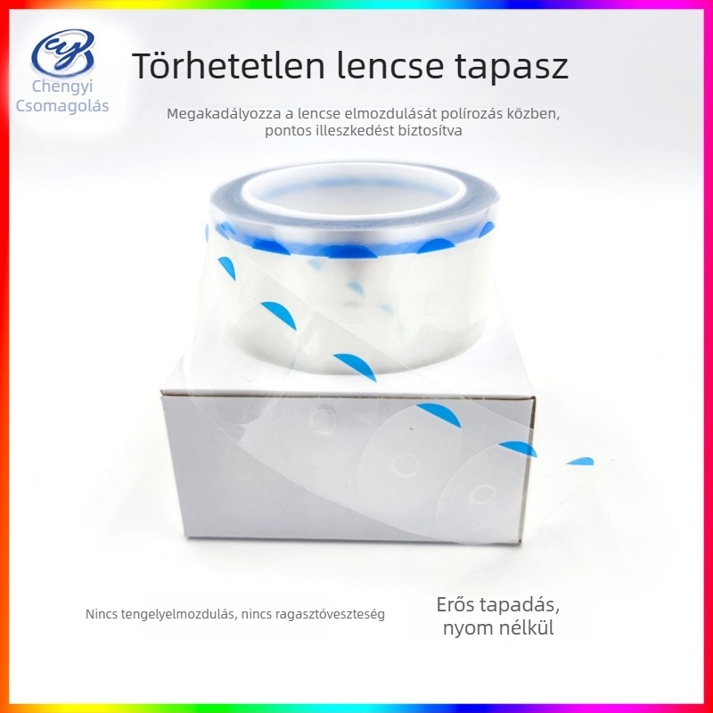 Szemüvegre készített csúszásmentes, átlátszó matricák, PET alapanyag, PE mag, erős tapadás