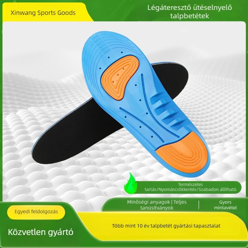 TPU ortopéd talpbetét, uniszex, vastag, ütéscsillapító, légáteresztő, léggömbös párnás támasz boltozat számára, nyári cipőkhöz, modell B1902002