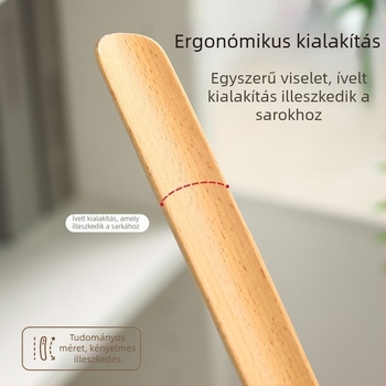 Masszív fa cipőhúzó hosszú fogantyúval, hosszított hossz, terhes nőknek és időseknek, otthoni használatra, márka Unique