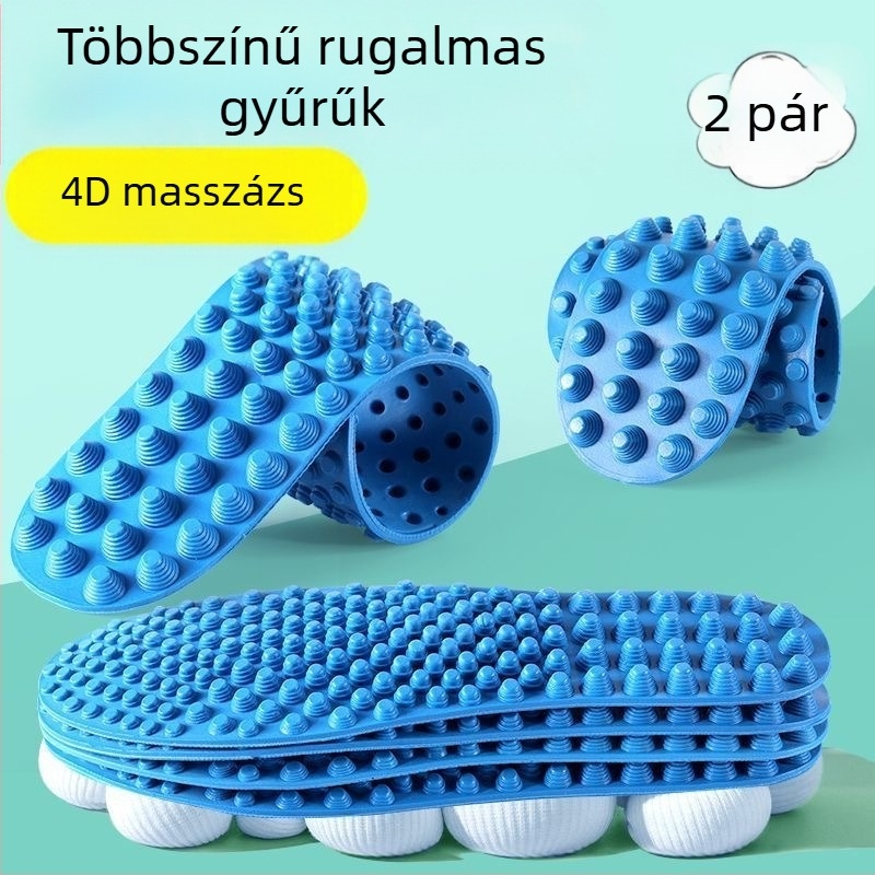 PU masszázs talpbetét akupressziós pontokkal, modell B15, teljes talpbetét, uniszex