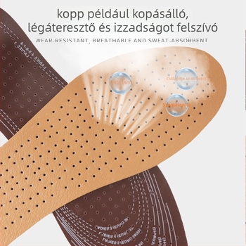Lyukas latex belső talp, puha, lélegző, izzadság-elszívó, teljes hosszúságú talpbetét sportcipőkhöz és bőrtipusú cipőkhöz, uniszex