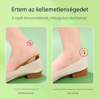 Szilikon átlátszó sarok matricák – ragasztó nélkül, modell 7026, papucsokhoz, ősz, mindennapi laza stílus