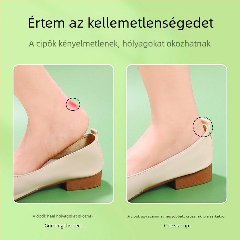 Szilikon átlátszó sarok matricák – ragasztó nélkül, modell 7026, papucsokhoz, ősz, mindennapi laza stílus