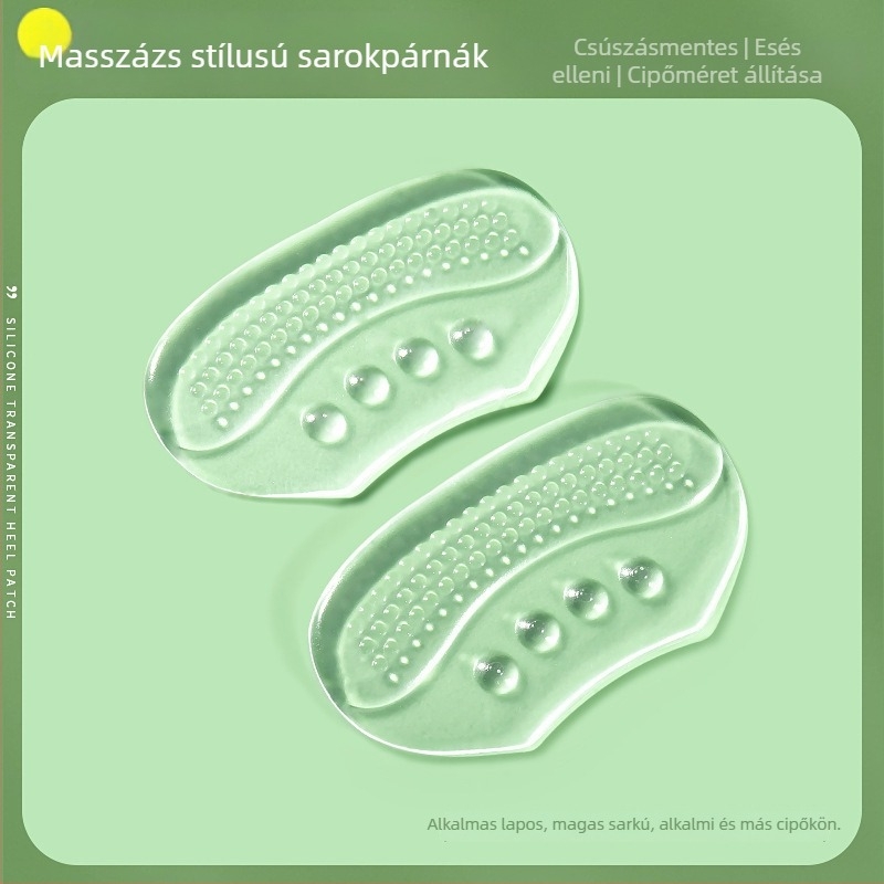 Szilikon átlátszó sarok matricák – ragasztó nélkül, modell 7026, papucsokhoz, ősz, mindennapi laza stílus