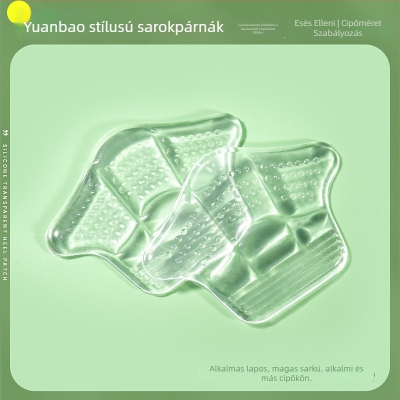 Szilikon átlátszó sarok matricák – ragasztó nélkül, modell 7026, papucsokhoz, ősz, mindennapi laza stílus
