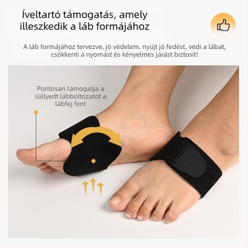 Ortopéd talpbetét ívtámogatással, lyukas, ütéscsillapítással, fél talp lúdtalpra