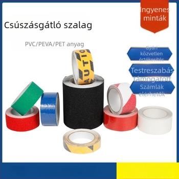 Csúszásmentes szalag alumíniumfóliával és abrazív szemcsékkel, öntapadós lépcsőkhöz és padlókhoz