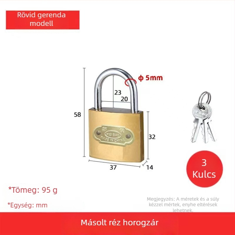 Rozsdamentes acél zárólemez 90°-os derékszögű, összecsukható zár anti-tolvaj ajtókhoz szekrényeknek és szobáknak, modell Yc-stainless steel lock plate, anyag 304/201
