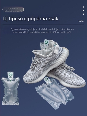 Cipőtágító töltőzsákok — megerősített stílus, hagyományos stílus és új megerősített modell; Mennyiségek: 100, 1000, 5000, 10000 db