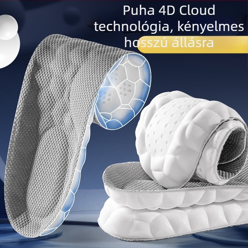 Férfi sporttalpbetét teljes párnázással, antibakteriális, dezodoráló, nedvszívó és légáteresztő