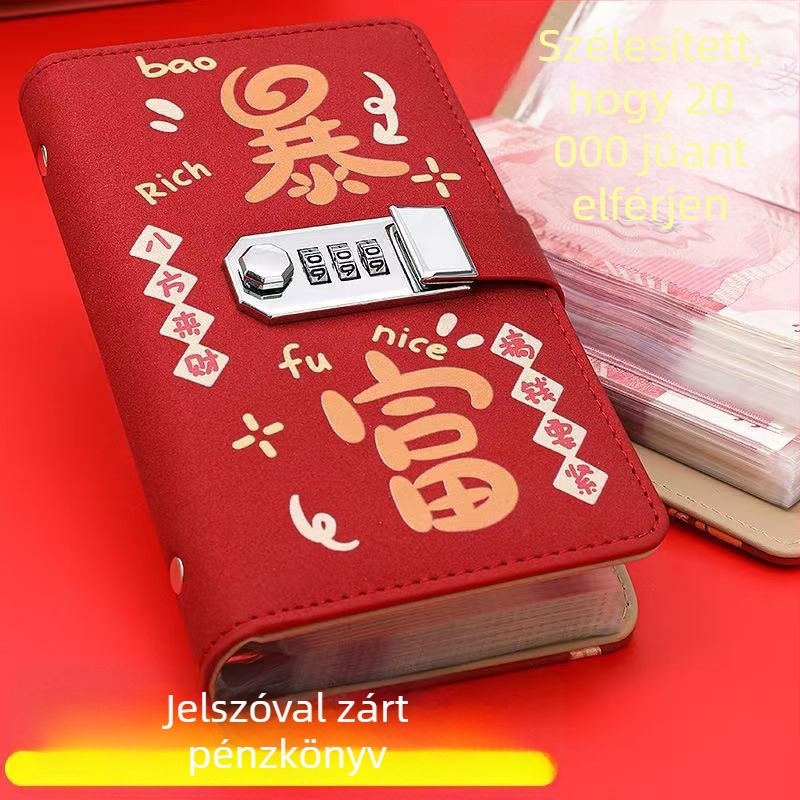 Perseverance bőr megtakarítási könyv jelszózárral — Ideális ajándék esküvőkön, születésnapokon és ünnepeken