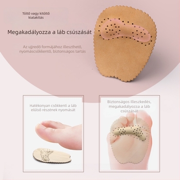 Kangyue báránybőr elülső talpbetét – lélegző masszázs félméretű talpbetét, magas sarkú cipőkhöz és más lábbelikhez