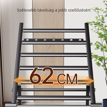 Összecsukható álló ruhaszárító állvány, szárny alakú, vasból, mobil, modell JGFR-K2