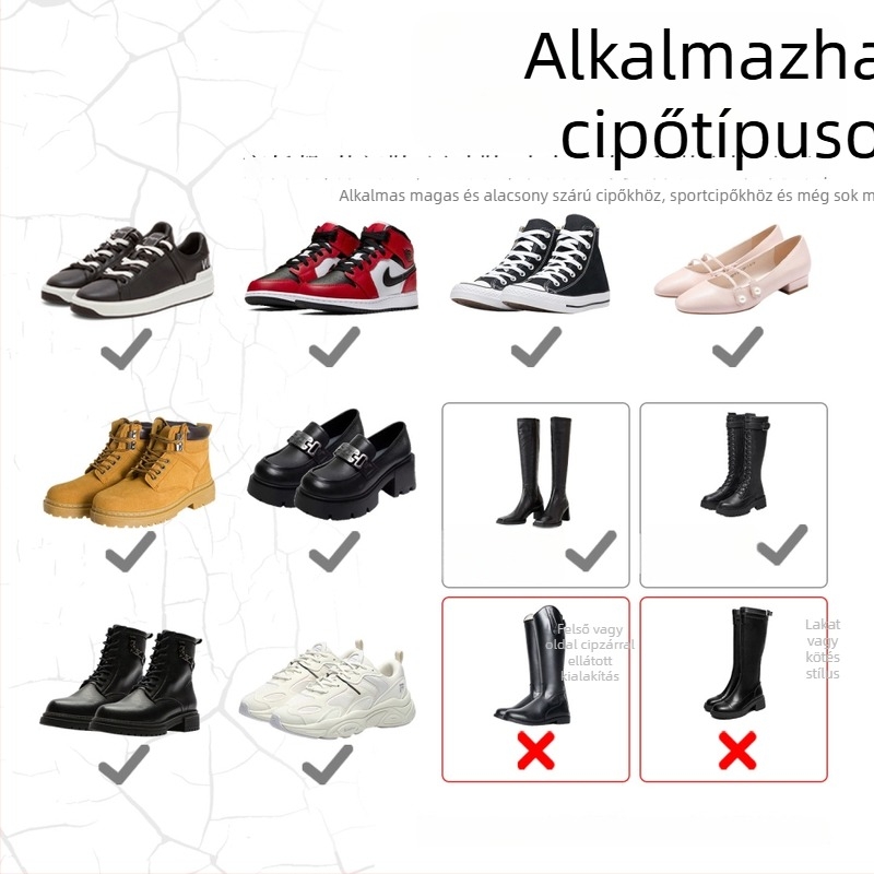 Univerzális bakancs tágító, magas- és alacsony szárú bakancsokhoz, állítható hosszúság és szélesség, 985-ös modell, textile cipőkhöz