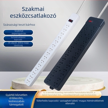 Vezetékes aljzat, 15/30 lyuk, 10A, 220–250V, 2500W, Yaqi